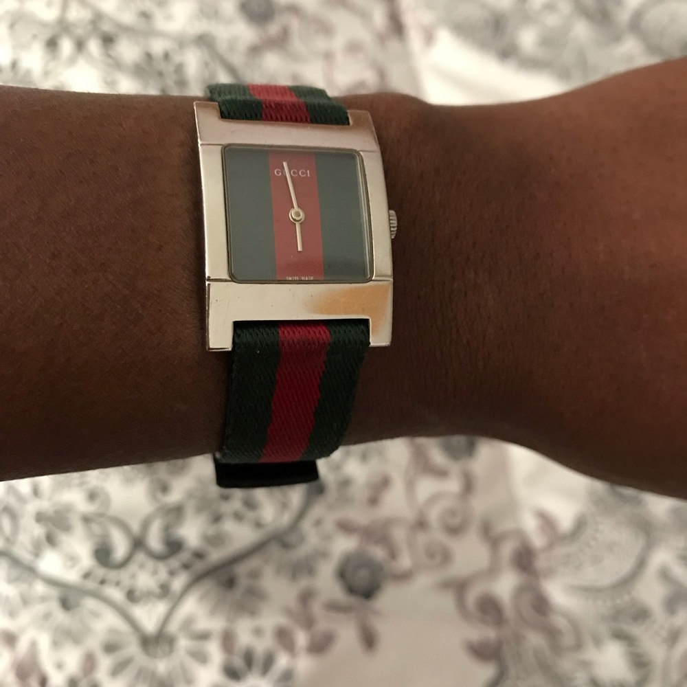 Signature classic Gucci watch.